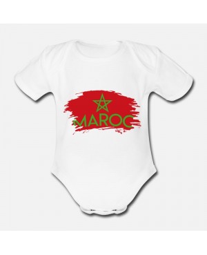 Body bébé drapeau maroc -...