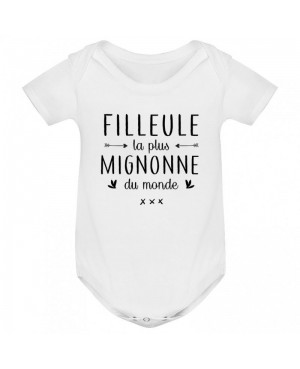 Body bébé Filleule La Plus Mignonne Du Monde